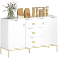 HOMCOM Modern White and Gold Sideboard(m-10)