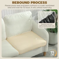 HOMCOM Sofa 2 Sitzer kleine Couch mit Sherpa-Fleece-Optik 137 cm für Wohnzimmer Cremeweiß(m-6)