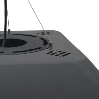 Outsunny 2000W Ceiling Mounted Halogen Electric Heater with Remote Control Black(m-9)