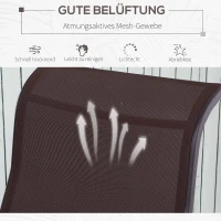 Outsunny Schaukelstuhl Garten Gartenstuhl Relaxstuhl Gartenschaukel Garten Metall Schaukel Stuhl für Garten Terrasse Balkon Texteline Braun 60 x 78 x 105 cm(m-5)