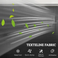 Outsunny 3-Seat Glider Rocking Chair for 3 People Garden Bench Patio Furniture Metal Frame, Black(m-6)