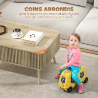 HOMCOM Table basse relevable, table de salon avec 2 compartiments cachés et pieds en pin, 91 x 56 x 43 cm, chêne(m-7)