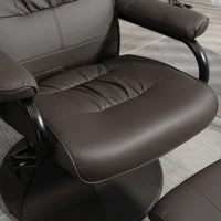 HOMCOM Sillón Relax Reclinable con Reposapiés con 10 Puntos de Masaje con Mando a Distancia para Salón Oficina Marrón(m-9)