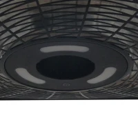 Outsunny 2000W Ceiling Mounted Halogen Electric Heater with Remote Control Black(m-11)