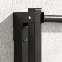 HOMCOM Toallero de Baño de Pared Toallero Plegable con 5 Barras y 6 Ganchos para Toallas Baño 60 cm Negro(m-9)