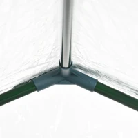 Outsunny Serre extérieure avec entrée zippée et prise d'air supérieure, en plastique et acier, 180x100x152 cm, Transparent(m-4)