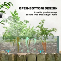 Outsunny Mini Greenhouse with Raised Garden Bed, Galvanised Walk-in Greenhouse with Roll Up Windows, 56" x 56" x 75", Green(m-9)
