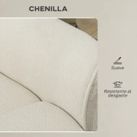 HOMCOM Sillón Relax Reclinable Eléctrico con Calor Lumbar Masaje Vibración Motor Silencioso Función de Memoria Crema(m-7)