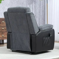 HOMCOM Sillón Relax Reclinable Eléctrico Levanta Personas con Mando a Distancia y Bolsillos Laterales Sillón Elevador Gris(m-8)
