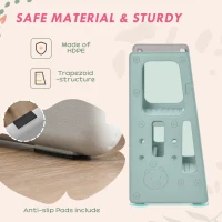 HOMCOM Kids Step Stool, with Adjustable Platform and Non-Slip Mat – Grey(m-5)