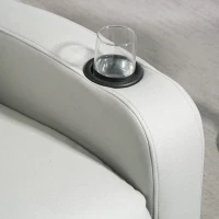 HOMCOM Sillón de Masaje con 4 Modos Vibración Reclinación 145° Mando a Distancia 77x93x105 cm Gris Claro(m-9)