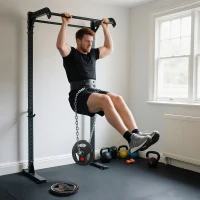 SPORTNOW Discos Pesas Olímpicos Agujero Ø50 mm 2x15 kg con Anillo Interior de Acero Triple Agarre para Mancuernas y Barras Negro(m-7)