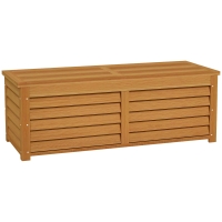 Outsunny Cassapanca per esterni giardino 176 L in legno con maniglia, 130L x 50B x 45H cm