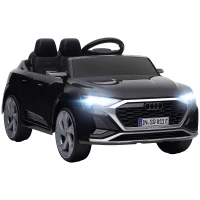 AIYAPLAY Auto elettrica per bambini, 12V Audi Q8 etron Sportback, 3-5 km/h, telecomando, fari, musica, Nero(m-1)