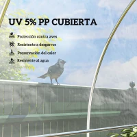 Outsunny Cubierta de repuesto para invernadero de Polipropileno 6x10 m para Huerto Plantas Agricultura Jardín Transparente(m-4)