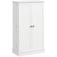 HOMCOM Armadio cucina Dispensa 2 ante con 5 ripiani e 12 portaspezie - 60 x 30 x 104 cm - bianco(m-1)