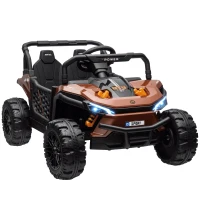 AIYAPLAY Auto elettrica per bambini UTV Buggy per bambini con telecomando 2,4 GHz 2 motori 103L x 69B x 59H cm Marrone(m-6)