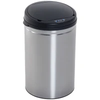 HOMCOM Contenedor Papelera Cubo Basura 30L con Sensor Detector Movimiento automático Acero Inoxidable (Varios tamaños）(m-10)