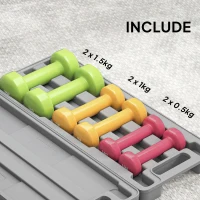 HOMCOM 6Kg Dumbbell Set, Fitness Weight Set for Men and Women, Home Gym Workout(m-5)