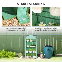 Outsunny Four Shelf Mini Greenhouse - Green(m-7)