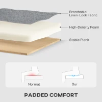 HOMCOM Three-Seater Storage Sofa Bed - Grey(m-7)