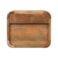 Solid Wood Mini Floating Bedside with Drawer and Open Shelf, Space-Saving Desk with Sturdy Steel Frame, 25L x 30W x 25H cm, Brown(m-11)