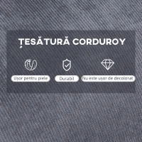 Homcom Fotoliu Reclinabil cu Ottoman – Perna & Spatar Reglabil(m-5)