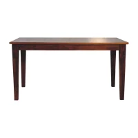 Solid Mango Wood Dining Table with Stain-Based Finish Enhancing the Grain, Handcrafted Desk for Living Room, 90L x 150W x 76H cm, Brown(m-2)