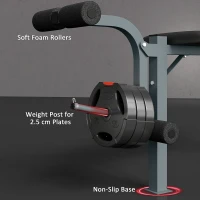 HOMCOM 4-Levels Adjustable Weight Bench Fitness Equipment with Barbell Rack-Black(m-7)