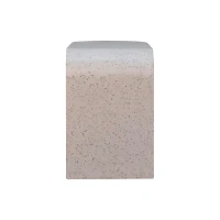 Solid Mango Wood Coffee Table with Artisan Finish, Hand‑painted Terrazzo Top, Durable Desk for Living Room, 30L x 70W x 45H cm, Brown(m-10)