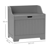 HOMCOM 61L Home Storage Chest - Grey(m-3)