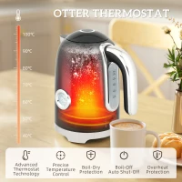 HOMCOM Retro 3000W Kettle and Toaster Set - Black(m-5)