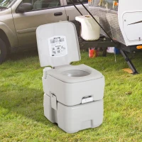 Homcom WC Camping à Double Réservoir en Plastique 111 x 47 x 145 cm(m-10)