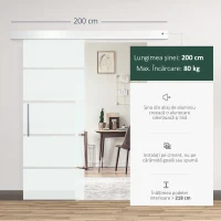 Homcom Usa Glisanta Sticla Temperata Satinata 90×205 cm(m-4)