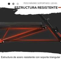HOMCOM Banco de Pesas Multifuncional Banquillo de Gimnasio Completo Respaldo Inclinable en 3 Posiciones 64x146x73,5-85 cm Negro(m-7)