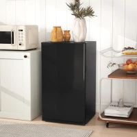 HOMCOM Frigider-congelator frigider mic 91 L rafturi modulabile design sub-blat 47,5 x 44,2 x 84 cm negru(m-6)