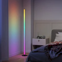 HOMCOM Candeeiro LED RGBIC com controlo por app e controlo remoto, sincronização com música, 16 milhões de cores, modos de cena e temporizador(m-5)