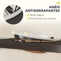 PawHut Comedouro Elevado para Cães com Gaveta em Tecido 2 Taças de Aço Inoxidável 2x800 ml Altura Ajustável 2 Prateleiras 89,5x27x74 cm Preto(m-7)