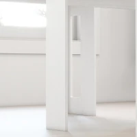 HOMCOM Mesa de jantar, mesa dobrável, mesa de cozinha extensível, mesa de jantar, painel de partículas, 60-180 x 85 x 75 cm, branco(m-5)