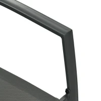 Outsunny Conjunto de móveis de jardim, 1 mesa, 4 cadeiras, 150 x 87 x 72 cm, Cinza(m-5)