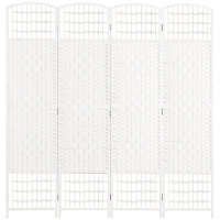HOMCOM Parawan 4-częściowy 160 x 170 cm składany, przegroda z falistego włókna, przegroda do salonu