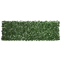 Outsunny Cerca viva artificial Tela de privacidade Decoração Rolo 3L x 1H m Folhagem de faia realista Anti-UV, folhas em seda, Verde escuro(m-8)
