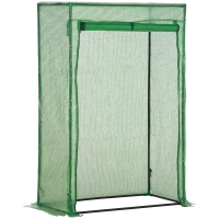 Outsunny Estufa de jardim, estufa de varanda, lona reforçada em PE, chassi em aço, porta enrolável com zíper, 100 x 50 x 150 cm verde