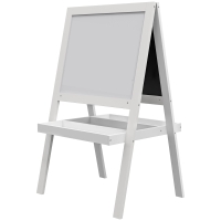 AIYAPLAY Cavalete quadro infantil 2 em 1 face quadro branco magnético e face quadro-negro a giz branco