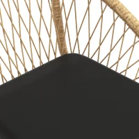 Outsunny Conjunto de terraço em rattan, Conjunto de móveis de jardim, 2 poltronas & mesa, Amarelo(m-4)