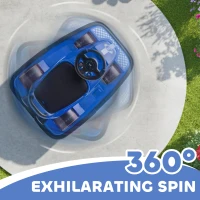 AIYAPLAY Kids Bumper Car, 360° Rotation Spin Electric Waltzer Car with LED Lights, Music for Ages 3-8 Years Old, Blue(m-5)