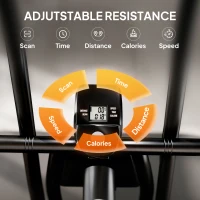 SPORTNOW Exercise Bike with Adjustable Seat, LCD Display for Home Gym(m-6)