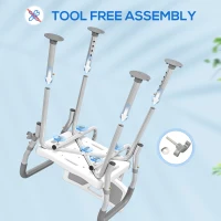 HOMCOM EVA Padded Shower Chair for the Elderly and Disabled, Height Adjustable Shower Stool with Back and Arms, 4 Suction Foot Pads, Light Grey(m-6)