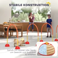 PawHut Behendigheidsset voor honden met 4 verstelbare deuren, draagtas, Geel en Oranje(m-6)