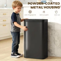 HOMCOM 45L Kitchen Sensor Bin - Black(m-6)